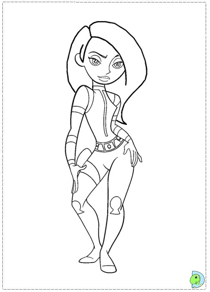 Kim possible coloring page