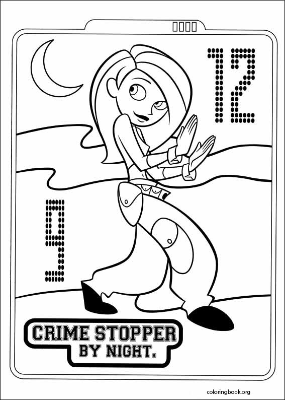 Kim possible coloring page