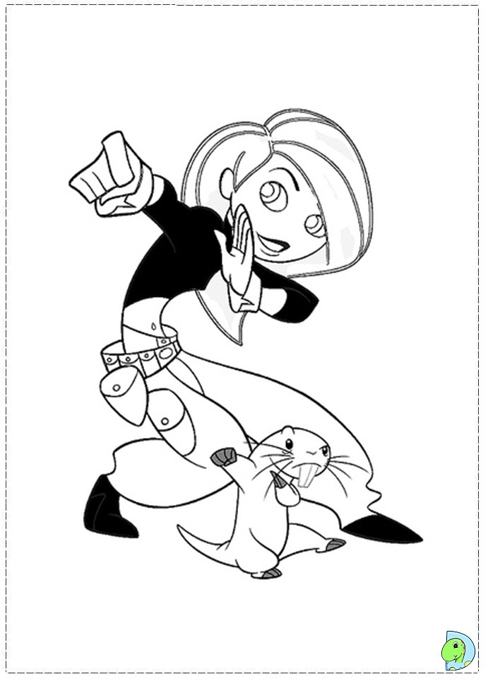 Kim possible coloring page
