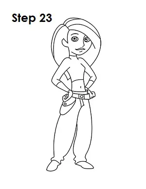 How to draw kim possible