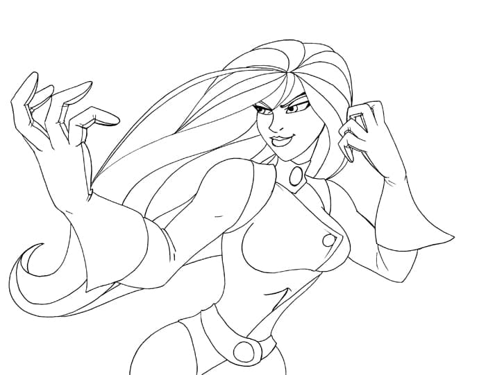 Shego from kim possible coloring page