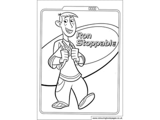 Kim possible colouring pages and kids colouring activities ppt