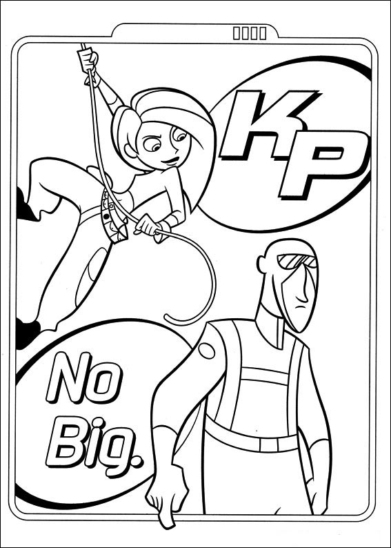 Printable coloring pages kim possible