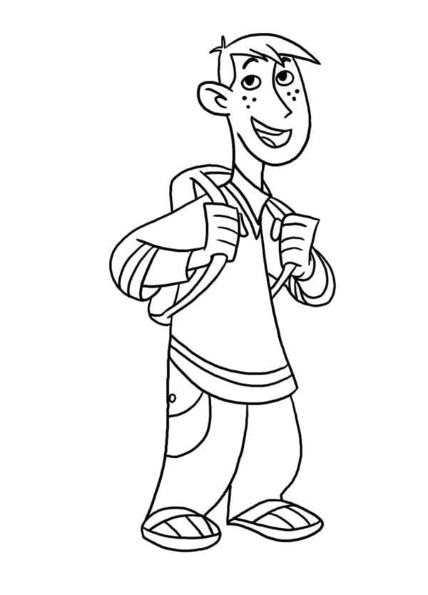 Ron from kim possible coloring page