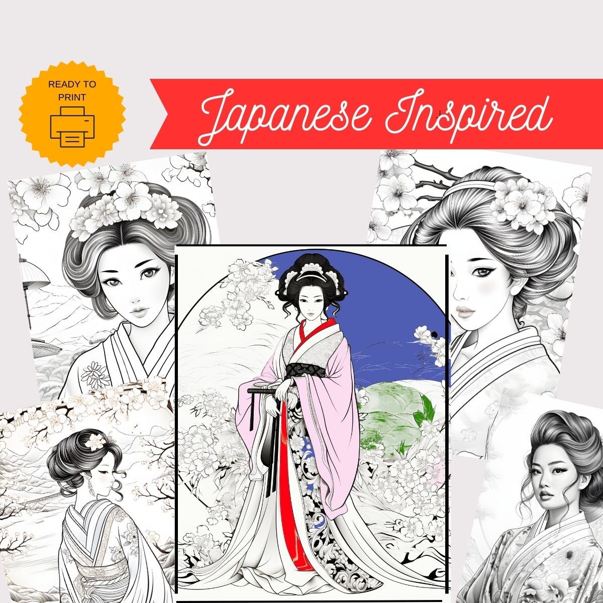 Kimono coloring page