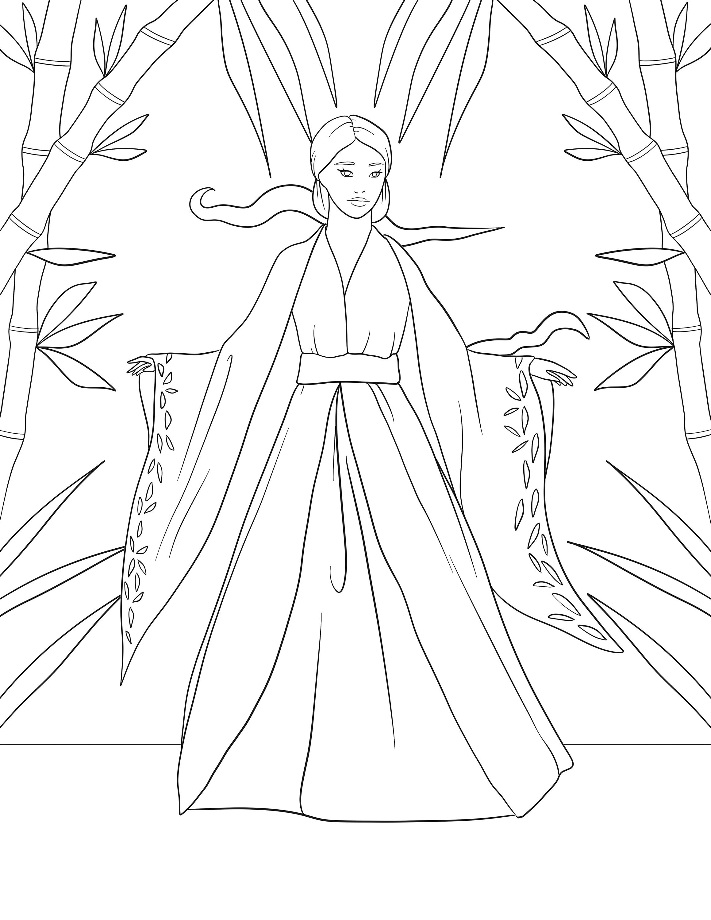 Kimono coloring page