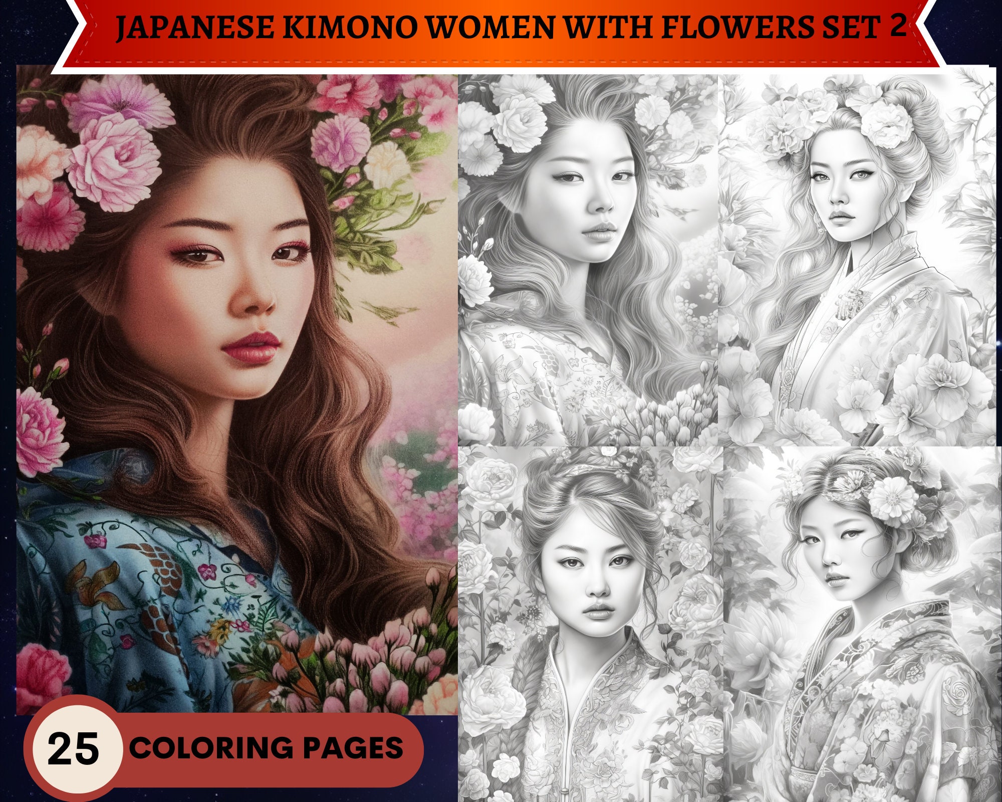 Kimono coloring page