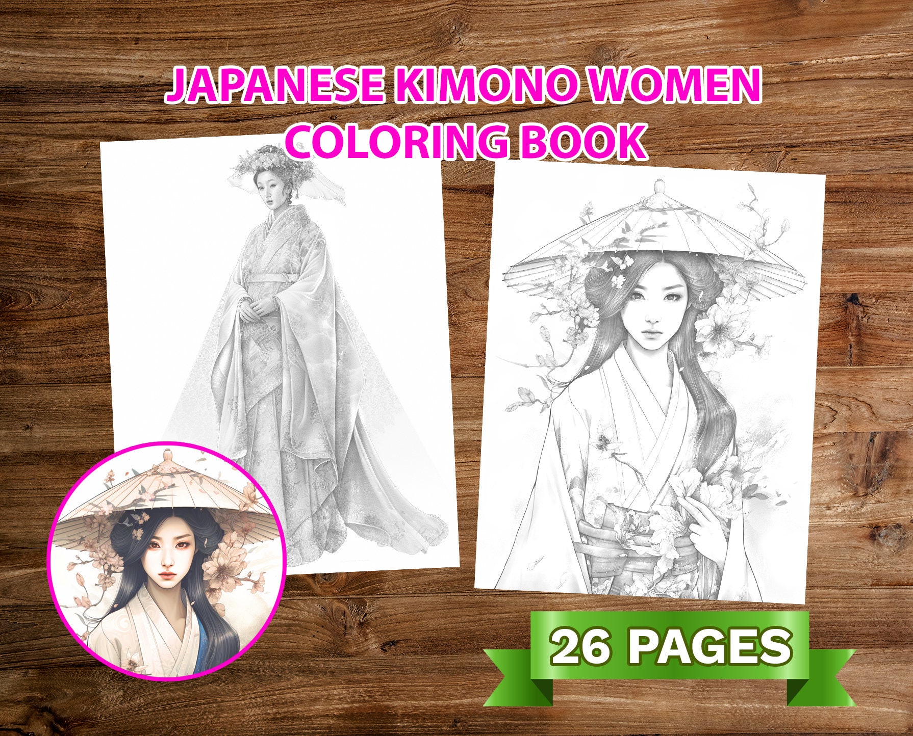 Kimono coloring page