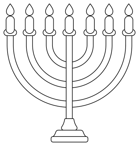 Menorah coloring page free printable coloring pages
