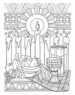 Kwanzaa free coloring pages