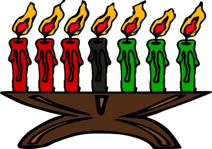 Kwanzaa kinara candles vector for free download