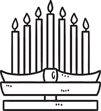 Kwanzaa kinara isolated coloring page for kids creativity coloring book colour vector book drawing ring drawing kid drawing png and vector with transparent background for free download