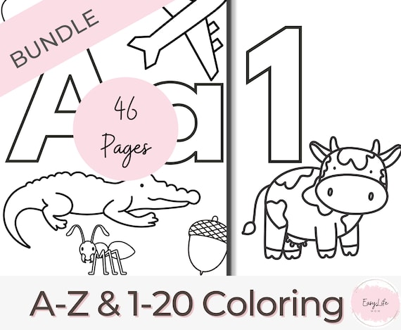 Alphabet number coloring pages coloring book coloring page preschool kindergarten and homeschool printables abc coloring page