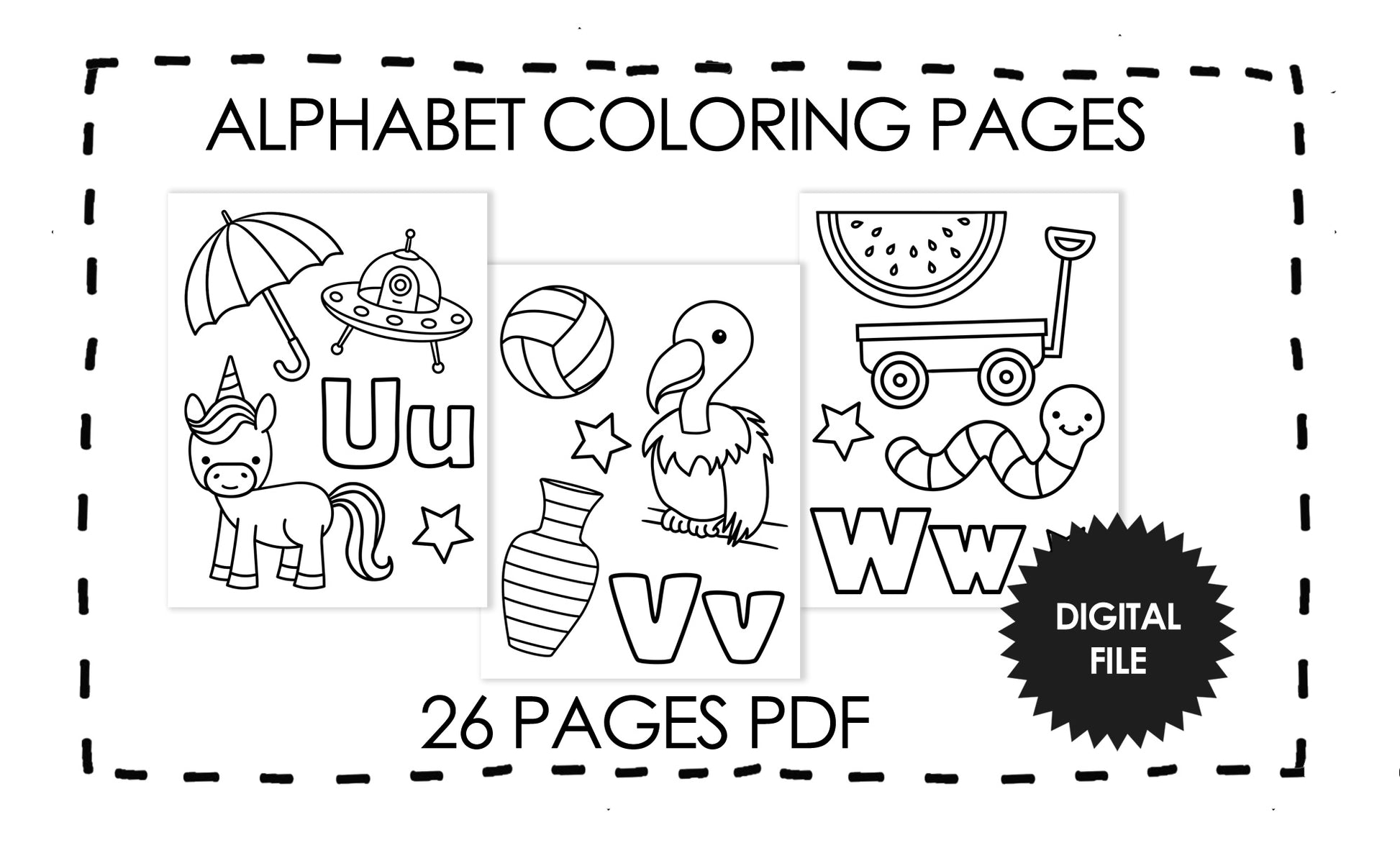 Alphabet coloring pages for kids preschool abc coloring book kids pr â she