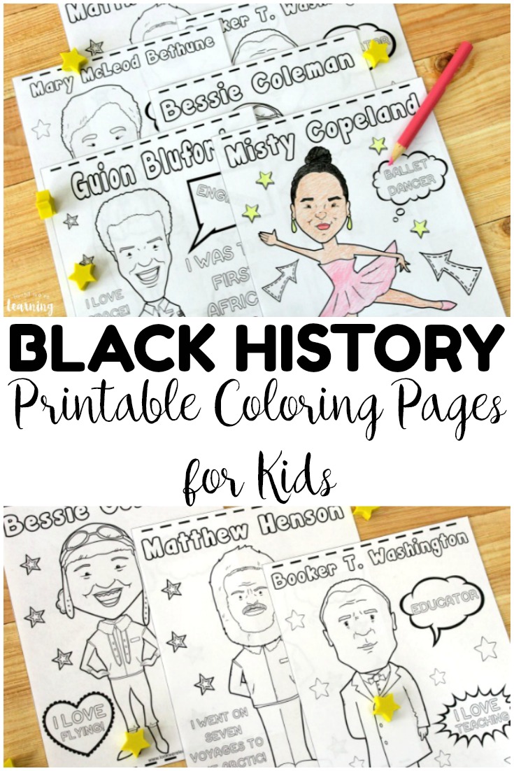 Living color history black history figure coloring pages