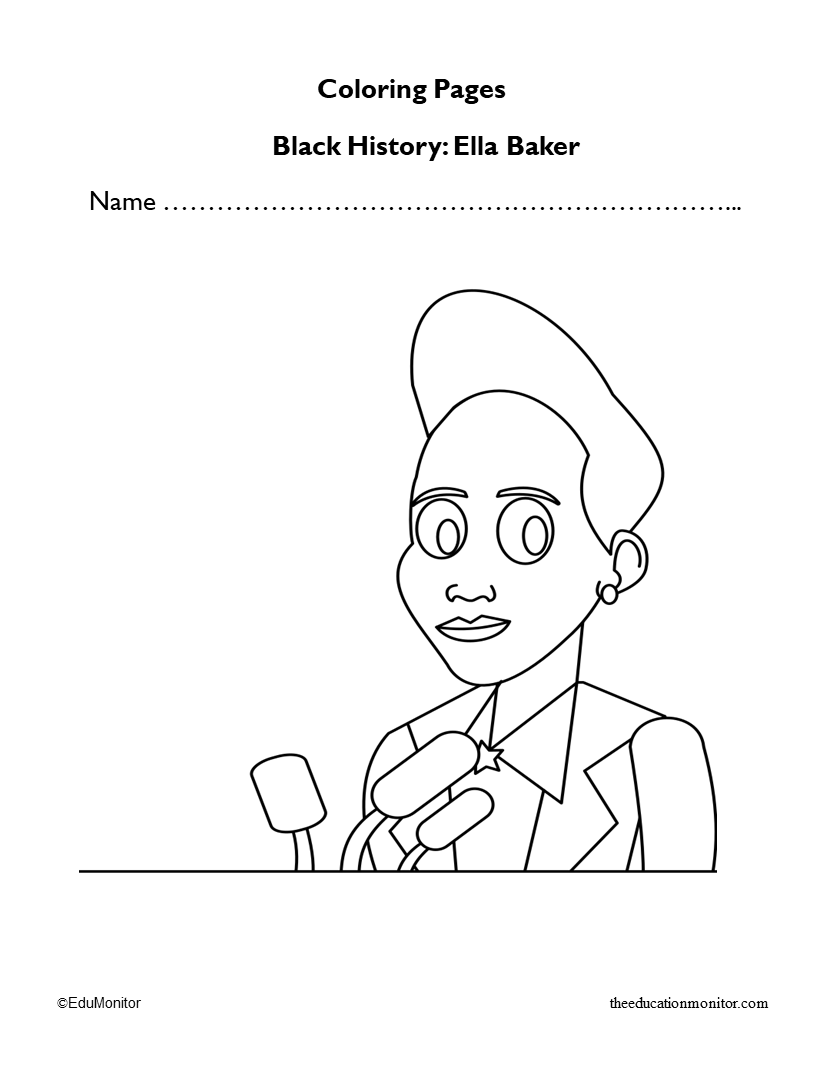 Free ella baker coloring pages for kindergarten