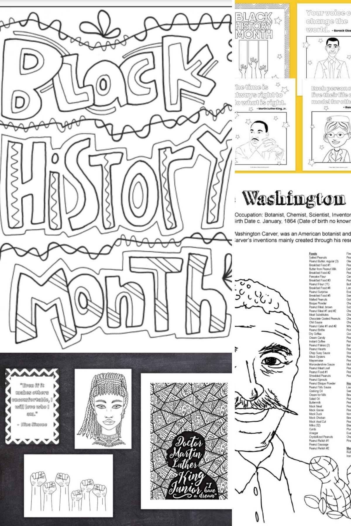 Free printable black history coloring pages