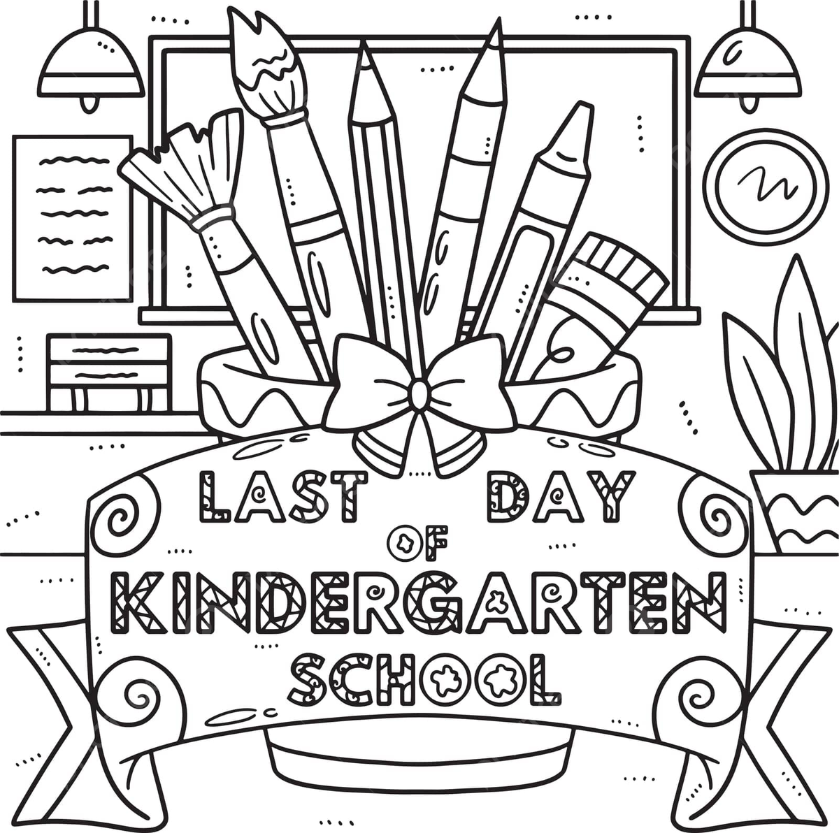 Last day of kindergarten school coloring page design colouring book education vector cat drawing school drawing book drawing png and vector with transparent background for free download