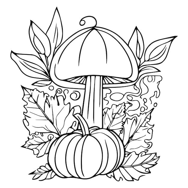 Premium vector kindergarten fall coloring pages fall coloring pages for adults museums coloring pages