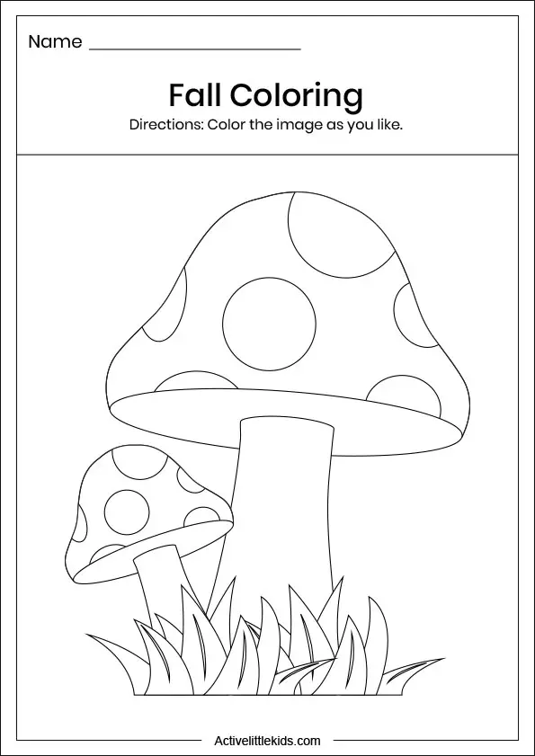 Fall coloring worksheets for kindergarten