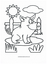 Farm animal coloring pages