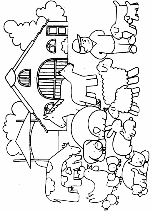 Farm animal coloring page crafts and worksheets for preschooltoddler and kindergarten
