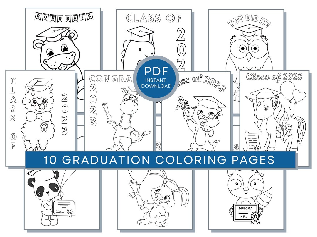 Graduation coloring pages graduation pdf graduation printables graduation coloring sheets class of coloring pages end of school