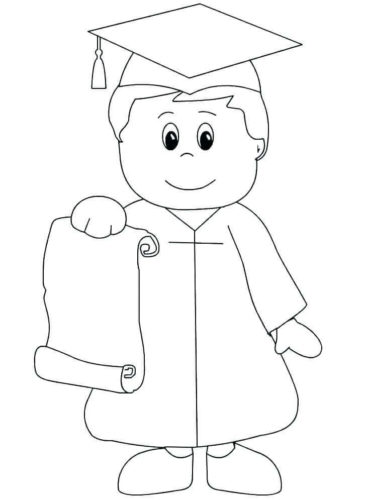 Free kindergarten graduation coloring pages printable