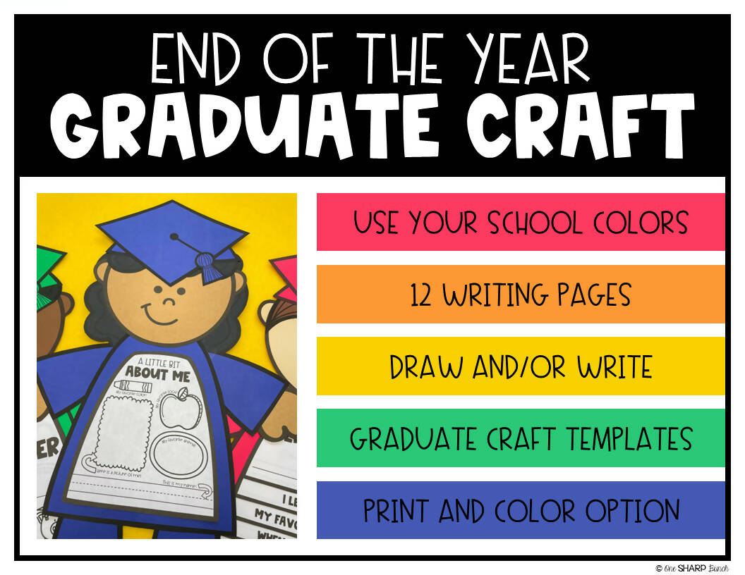 End of the year graduation memory book craft writing activities bulletin board â schoolgirl style