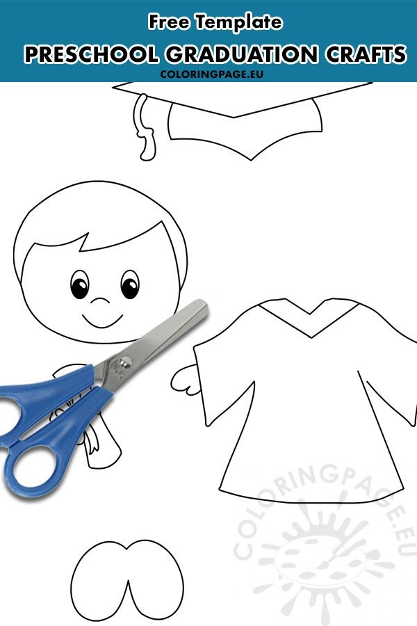Preschool graduation crafts coloring page
