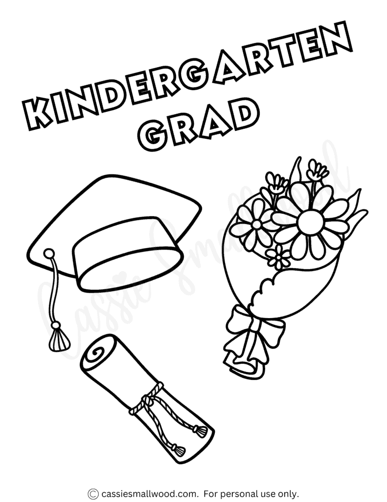 Cute graduation coloring pages