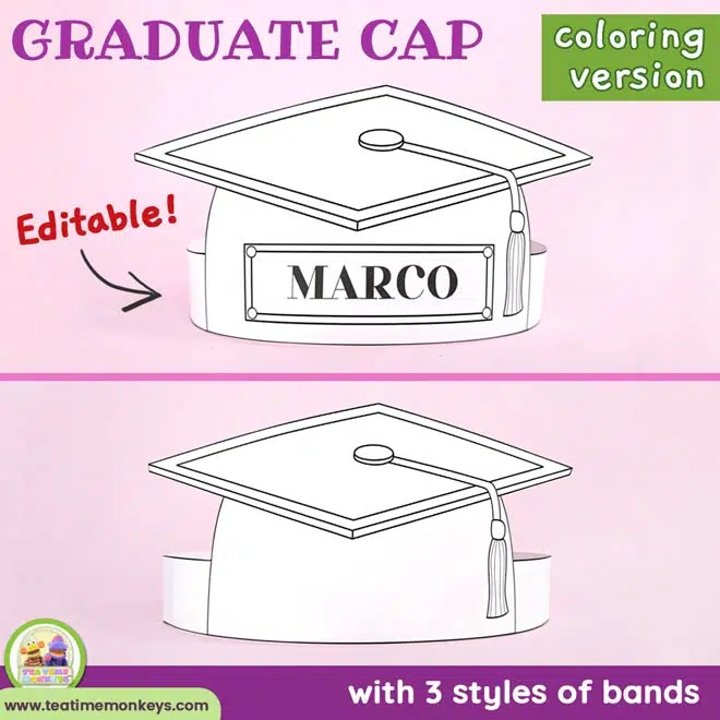 Printable graduate cap