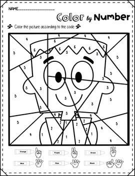 Halloween coloring pages halloween color by numbernumbers
