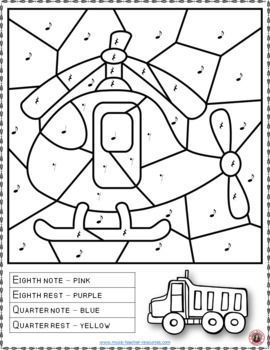 Transportation themed music coloring sheets color by music pages music coloring sheets music coloring music theory worksheets