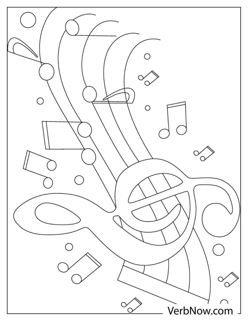 Free music notes coloring pages book for download printable pdf