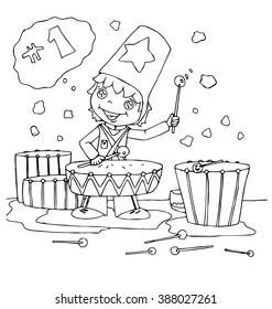 Children kindergarten play music instruments hand stock vector royalty free