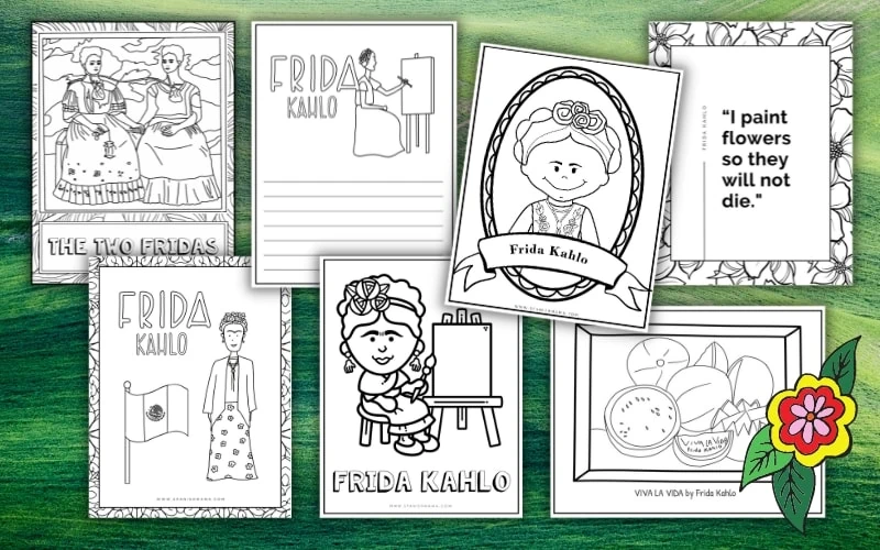 Beautiful frida kahlo coloring pages free printables