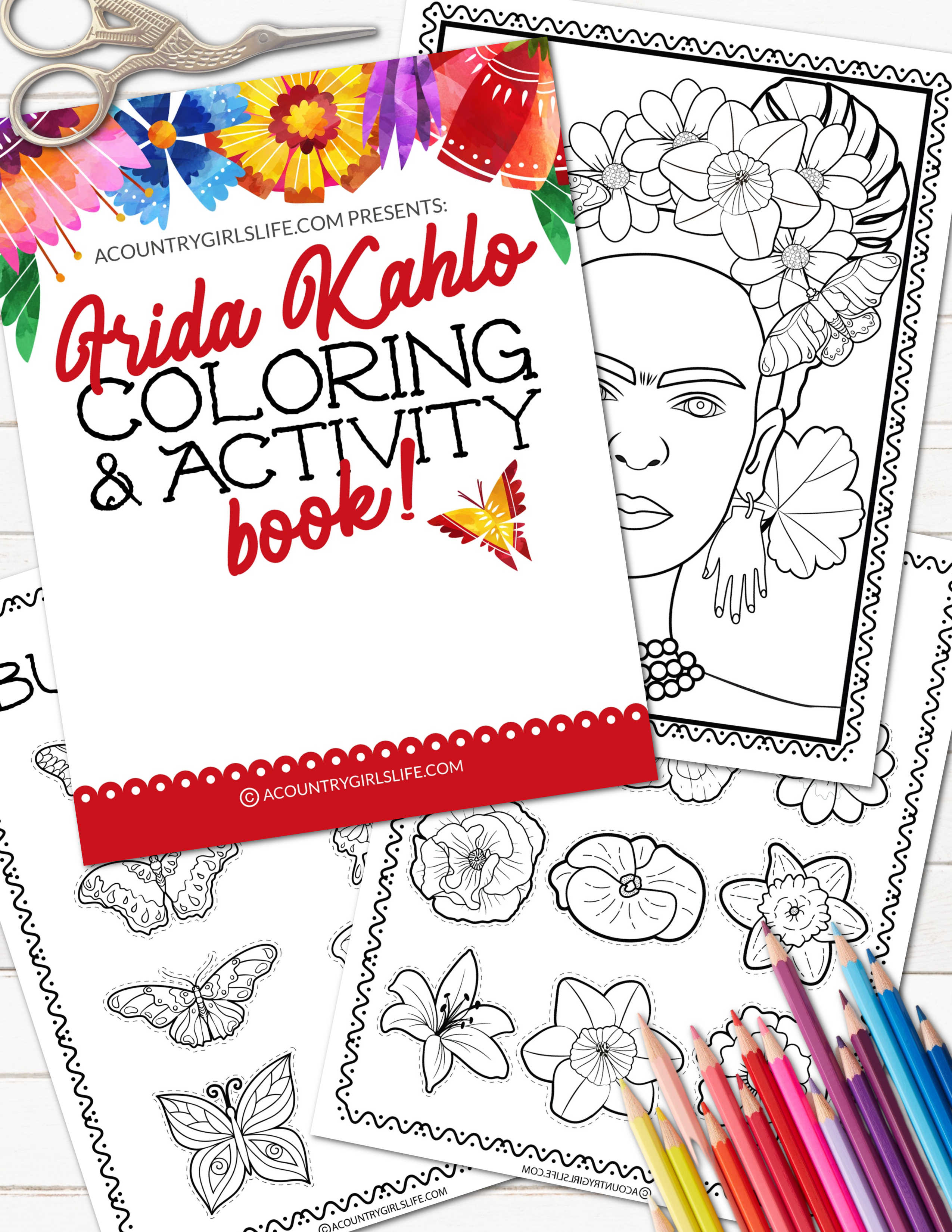 Frida kahlo coloring pages free
