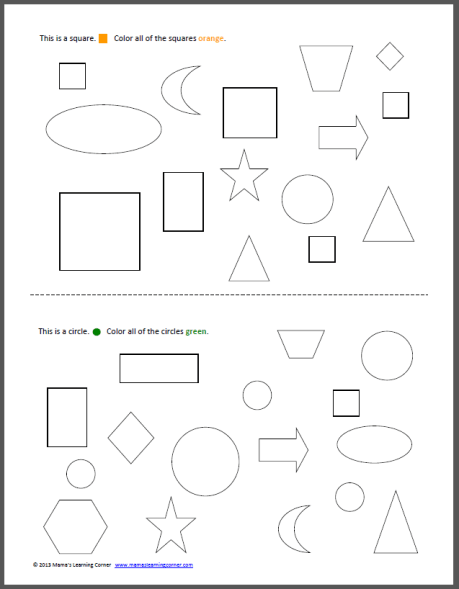 My color the shapes book