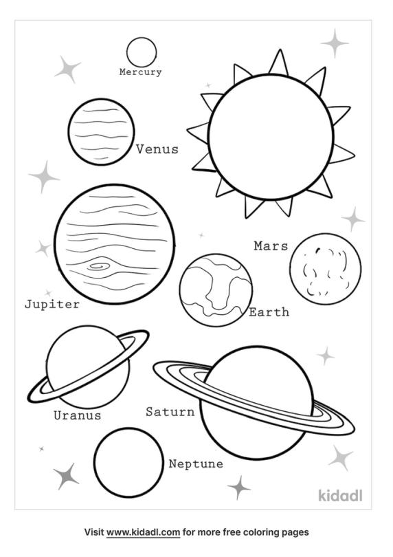Get this solar system coloring worksheet for kindergarten kdl