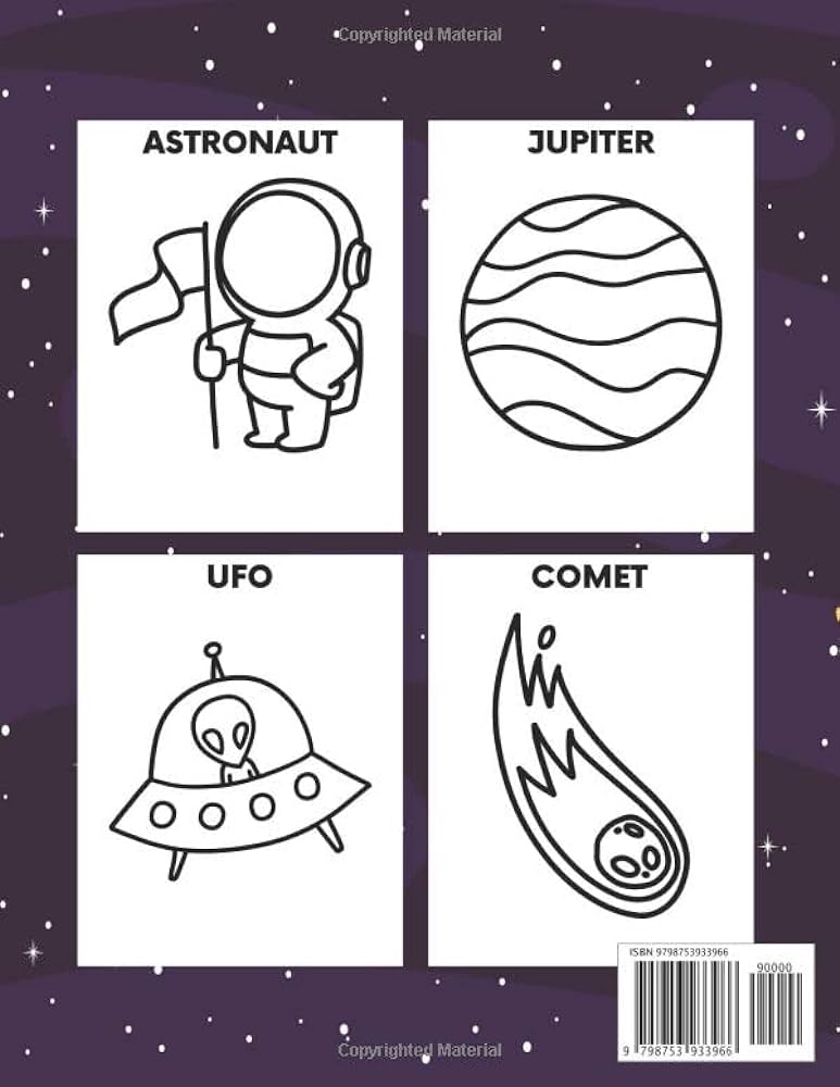 Solar system coloring book for kids ages
