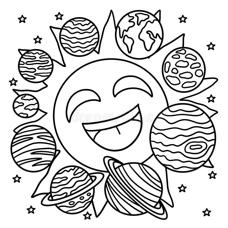 Solar system coloring stock illustrations â solar system coloring stock illustrations vectors clipart