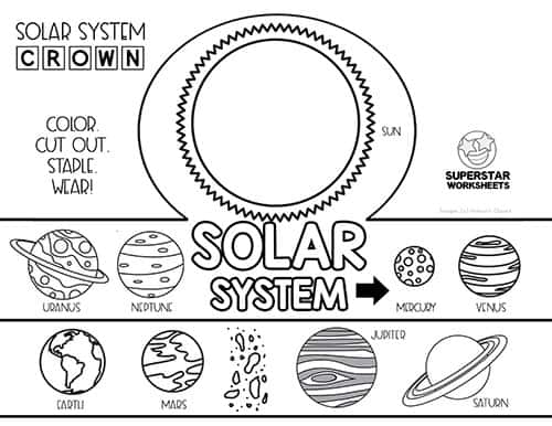 Solar system worksheets