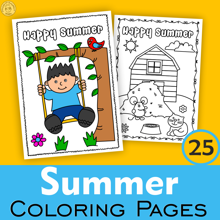 Printable summer coloring pages for kids