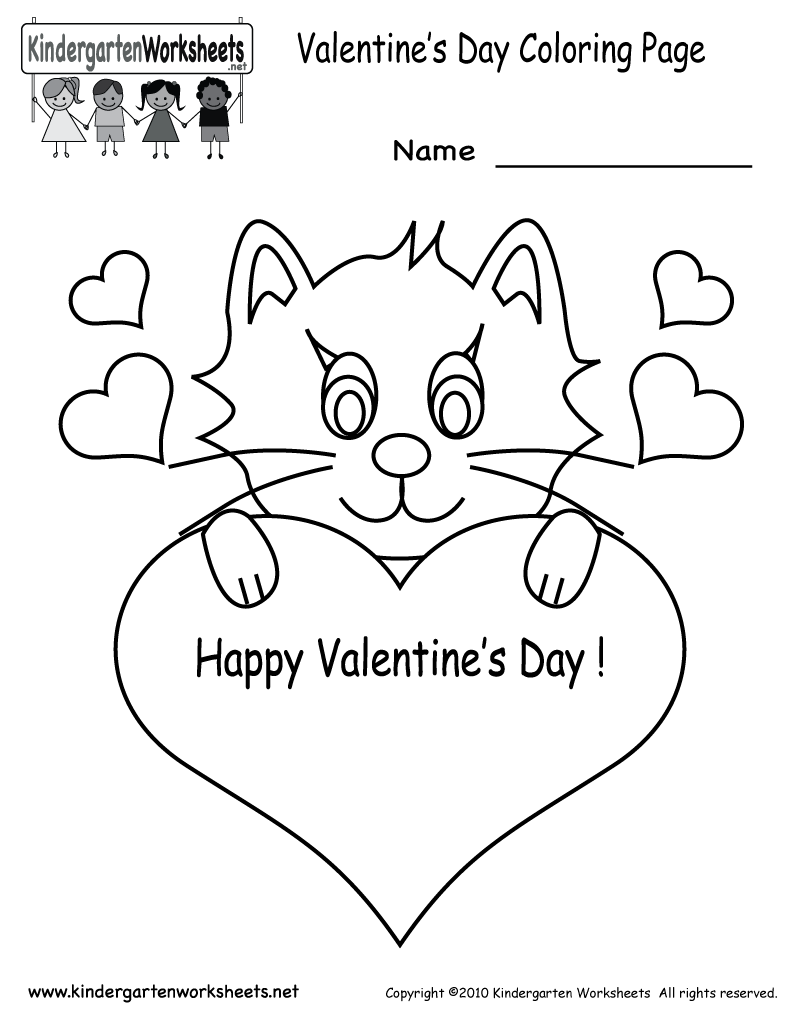 Valentines day coloring pages
