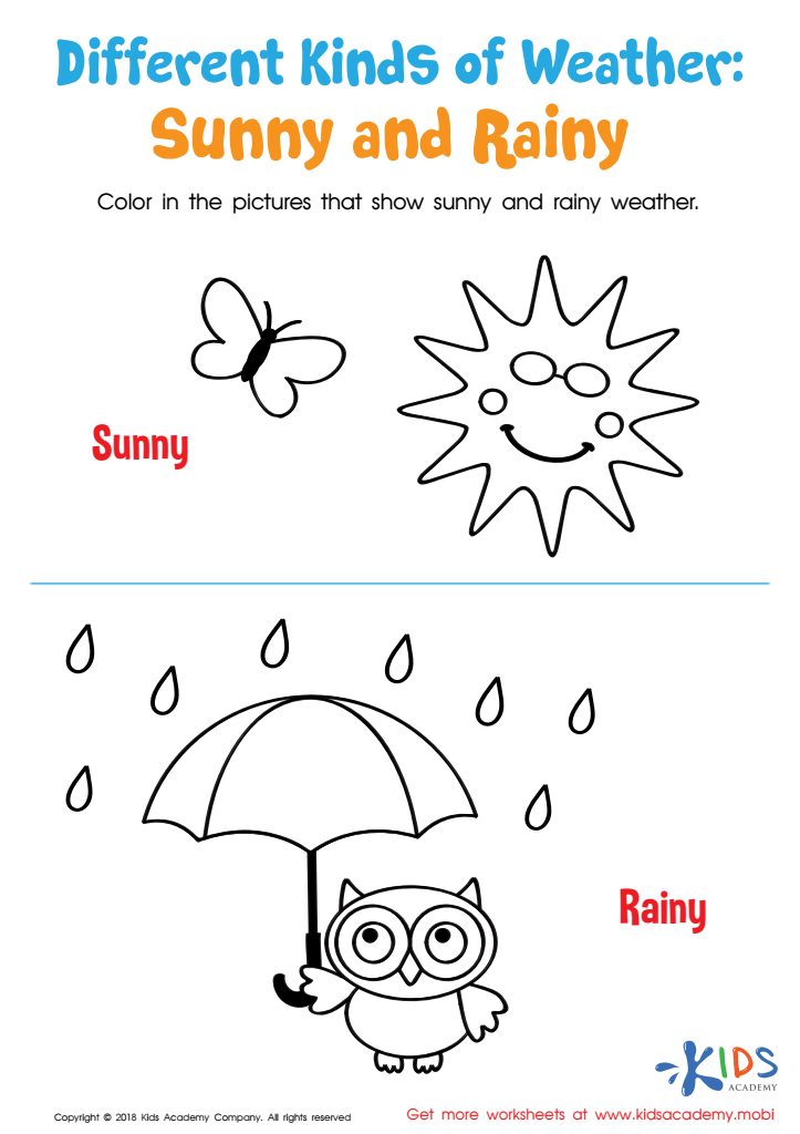 Free printable weather and seasons coloring pages