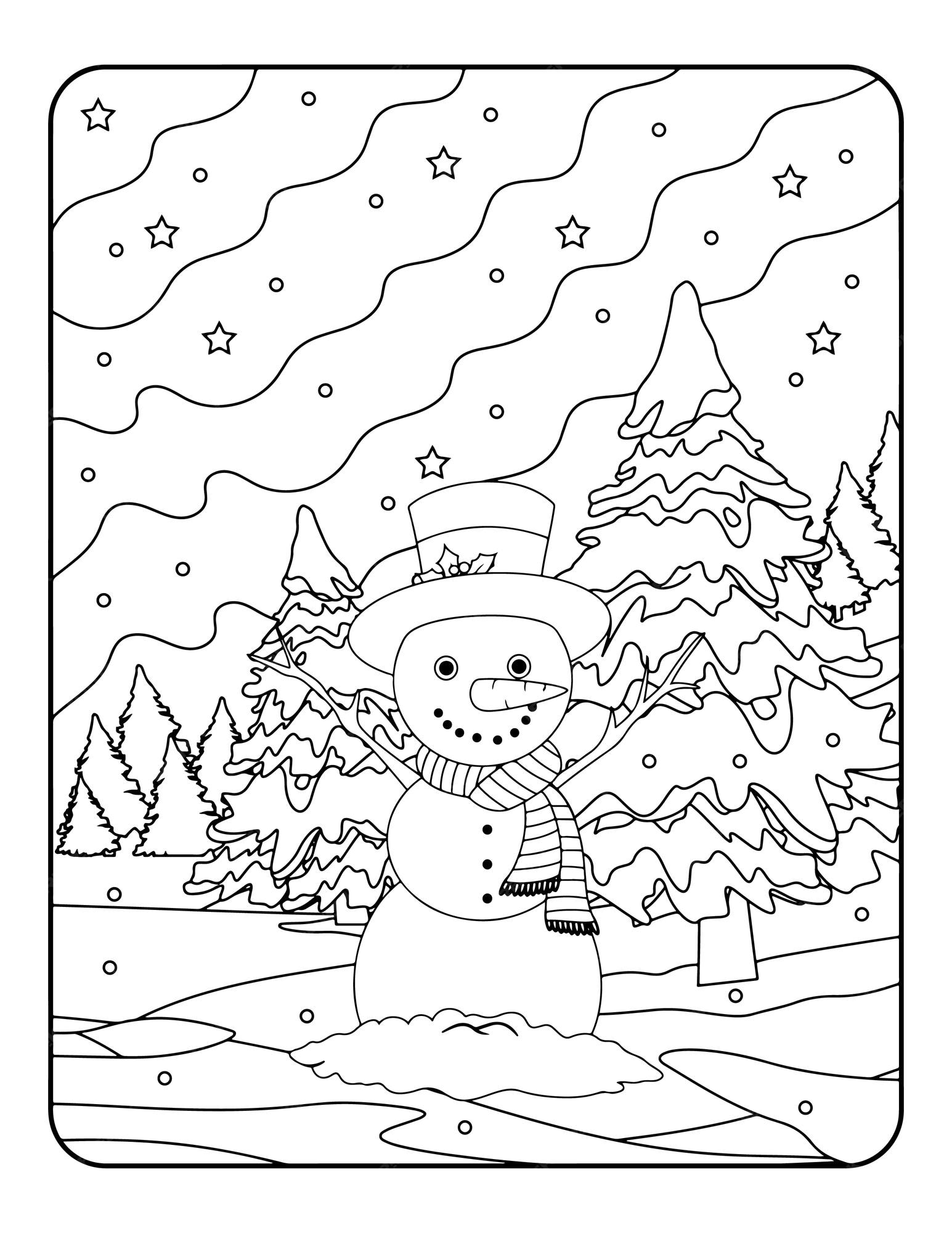 Premium vector christmas winter coloring valentines day coloring pages for kids love coloring page coloring book