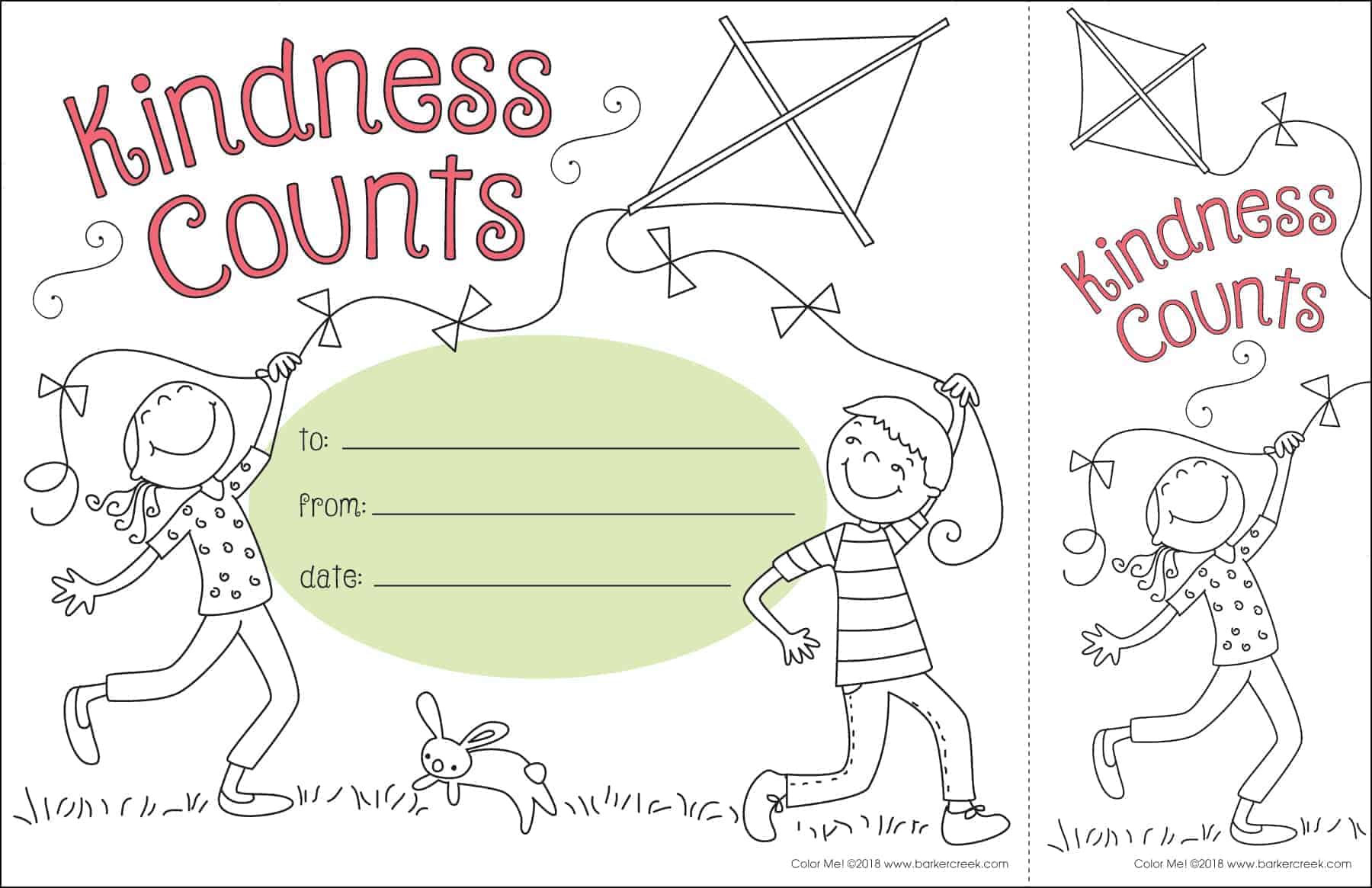 Color me kindness counts awards bookmarks set set