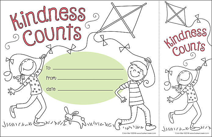 Barker creek color me awards and bookmarks set kindness counts