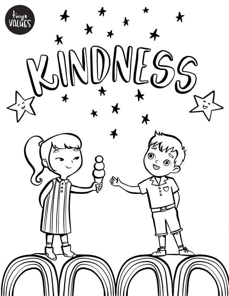 Kindness coloring page